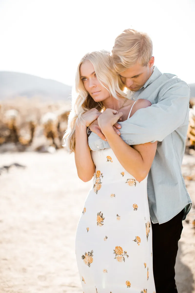 Engagement session in the desert