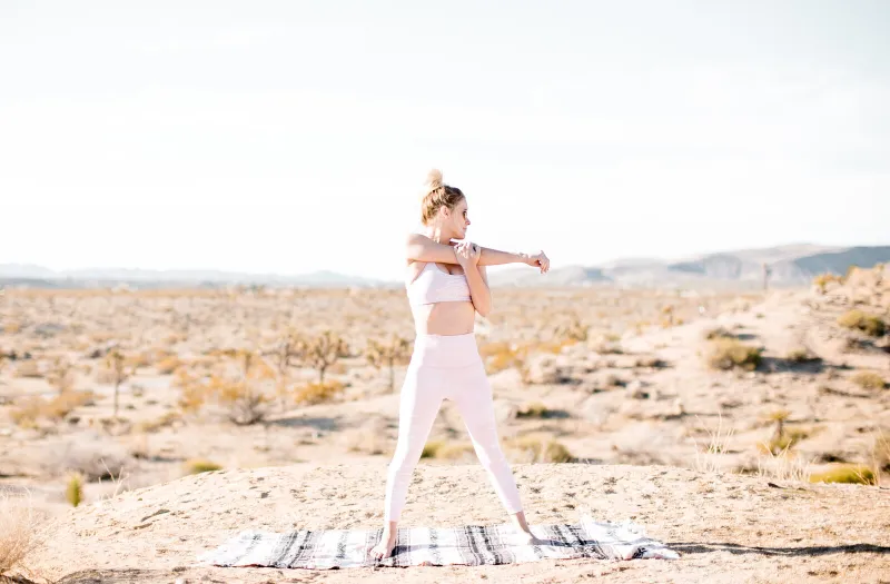 Dancer in the open desert